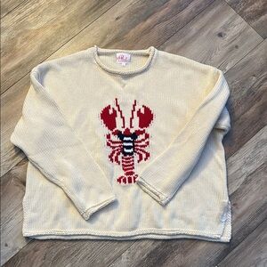 NWT Pink Pineapple Shop Lobster Sweater